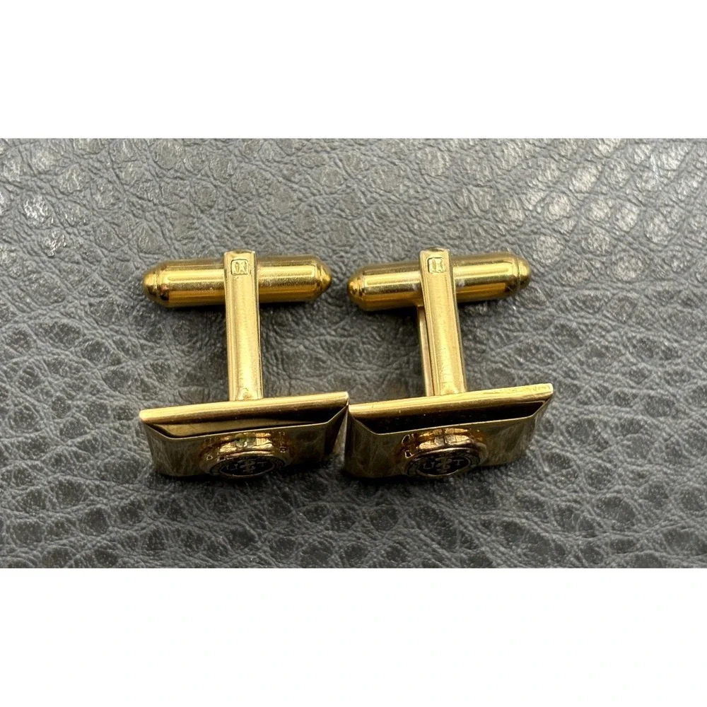 Vintage University of Tennessee Medical Units Snake Gold Tone Square Cufflinks